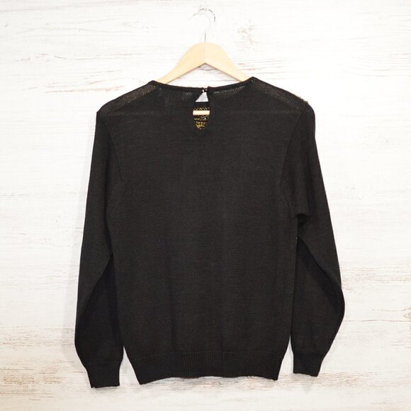 Vintage Claudia Barnes Beaded Sweater - Picture 3 of 3